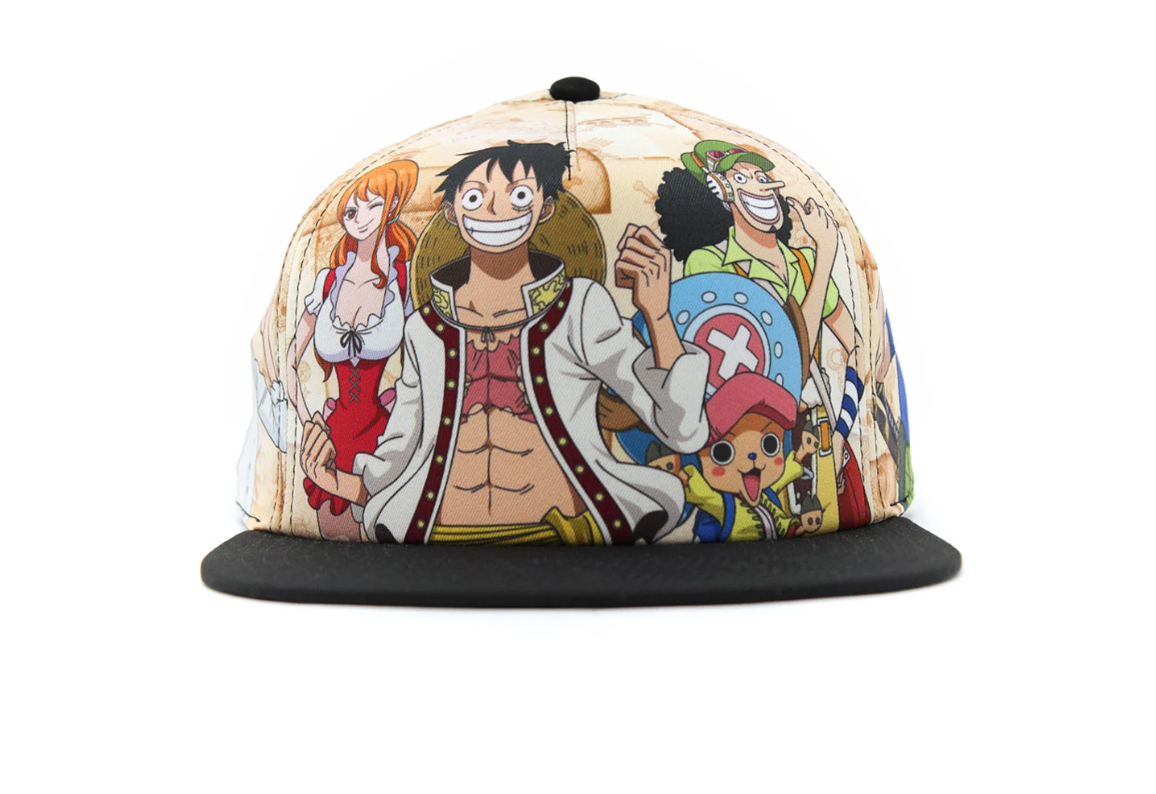 One Piece Straw Hat Crew All Over Image Flatbill Hat