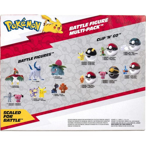 Jazwares Pokemon Battle Figure 6 Pack-Features 2-Inch