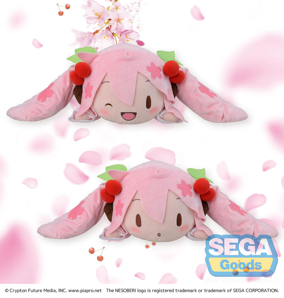 NESOBERI (Lay-Down) "Hatsune Miku Series" SP Plush "Sakura Miku" Random face