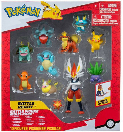 Pokemon Battle Ready Pikachu, Squirtle, Bulbasaur, Charmander, Froakie & More Exclusive 3-Inch Multi Figure 10-Pack