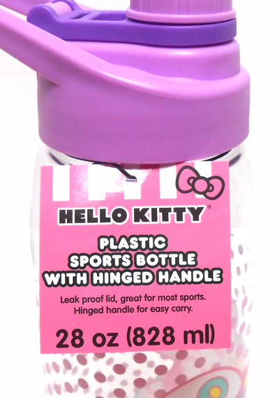 Sanrio Hello Kitty Twist Spout Plastic 28 oz. Water Bottle Hinged Handle