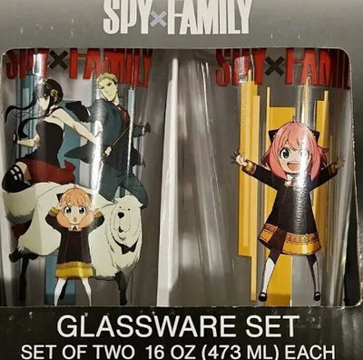 Spy X Family Anime Set of Two 16 oz Glass Set