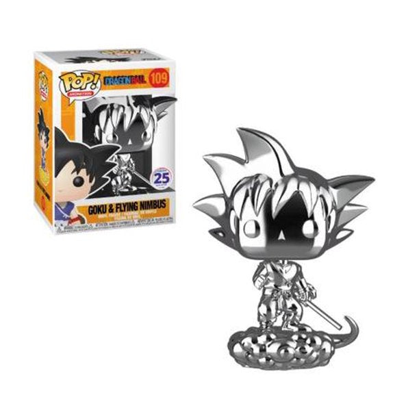 Funko - Dragon Ball Goku and Nimbus Silver Chrome Pop Vinyl Figure - Otakutopolis