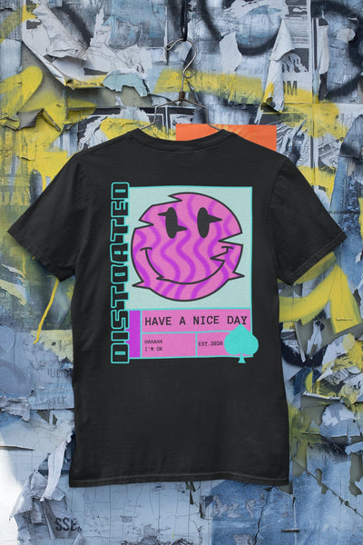 Distorted T-Shirt, Unisex Graphic Tee, - Otakutopolis